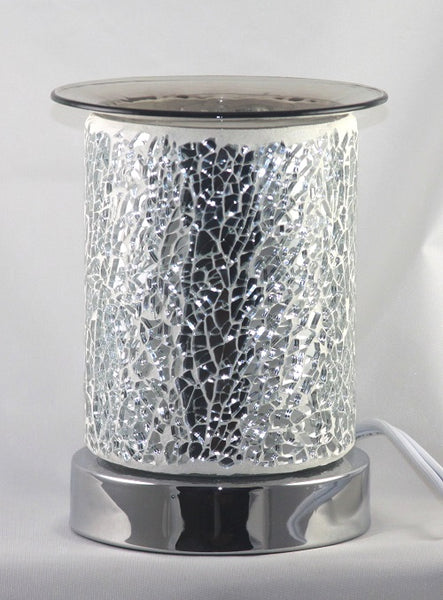Crackle Glass Cylinder Oil Burner
