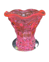 Pink Flare Glass Oil Burner