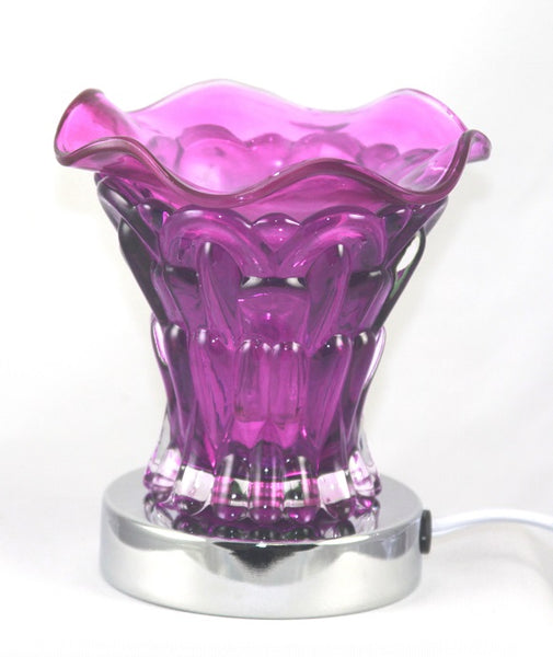 Pink Glass Fragrance Oil  Burner with Dimmer Switch